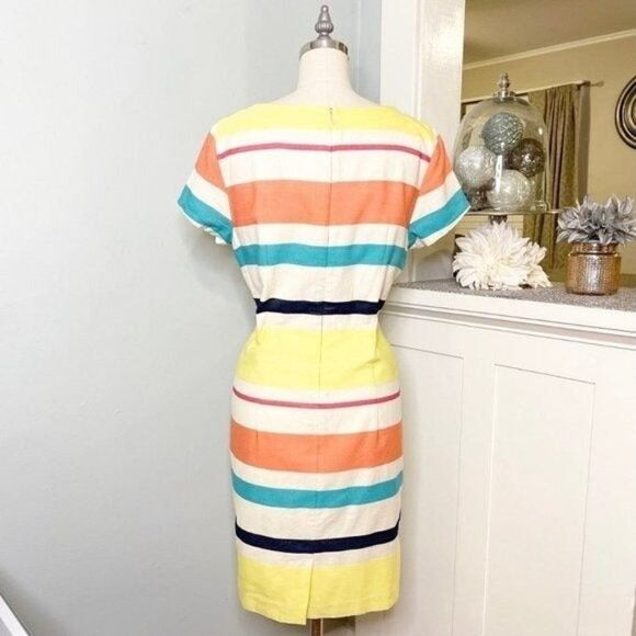 Tommy Hilfiger Linen Stripe Sheath Dress 10 Medium - Picture 5 of 10